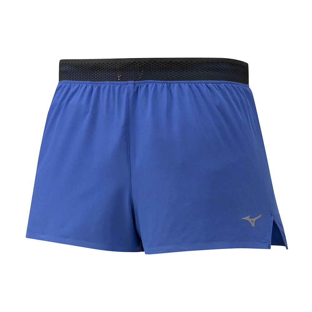 Pantaloncini Mizuno Running Aero Split 1.5 Uomo - Blu - 38642-BKZQ